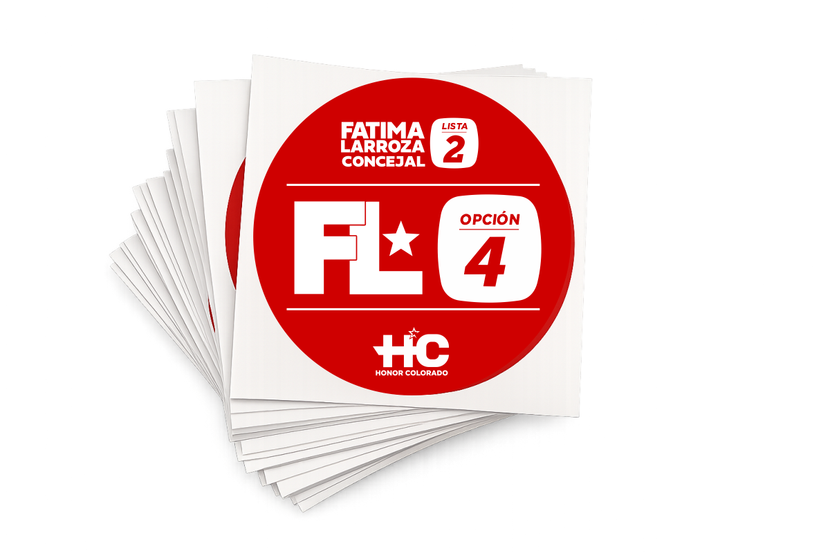 Adhesivo Circular - Campaña Política